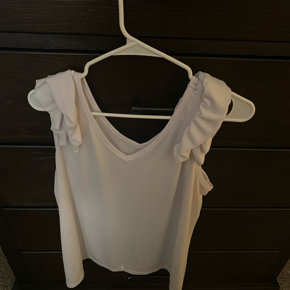 ruffle sleeve tank